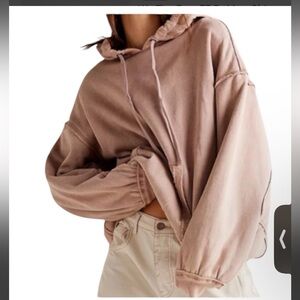 FREE PEOPLE WE THE FREE BY YOUR SIDE LINED PULLOVER *flaw*